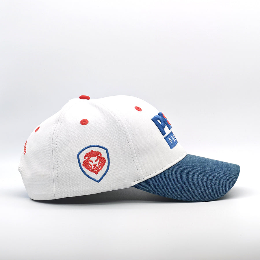PBD Podcast Denim Brim White Snapback