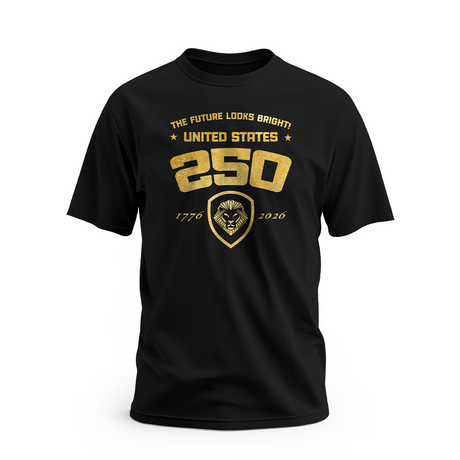 Future Looks Bright USA 250 Gold Short Sleeve T-Shirt