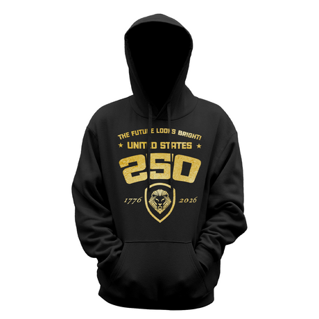 Future Looks Bright USA 250th Black and Gold Hoodie