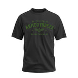 Future Looks Bright Armed Forces Black & Lime Short Sleeve T-Shirt
