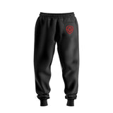 Men's Future Looks Bright Black and Red Lion Shield Premium Jogger Pants
