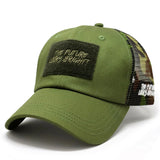 Future Looks Bright Army Green Camo Trucker Patch Snapback Hat