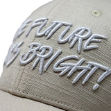 Future Looks Bright Ivory Cream Canvas Snapback Hat