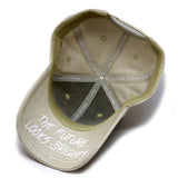 Future Looks Bright Ivory Cream Canvas Snapback Hat