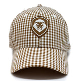 VT Shield Future Looks Bright Brown Gingham Check Snapback Hat