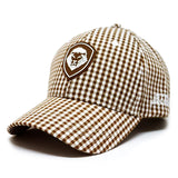 VT Shield Future Looks Bright Brown Gingham Check Snapback Hat