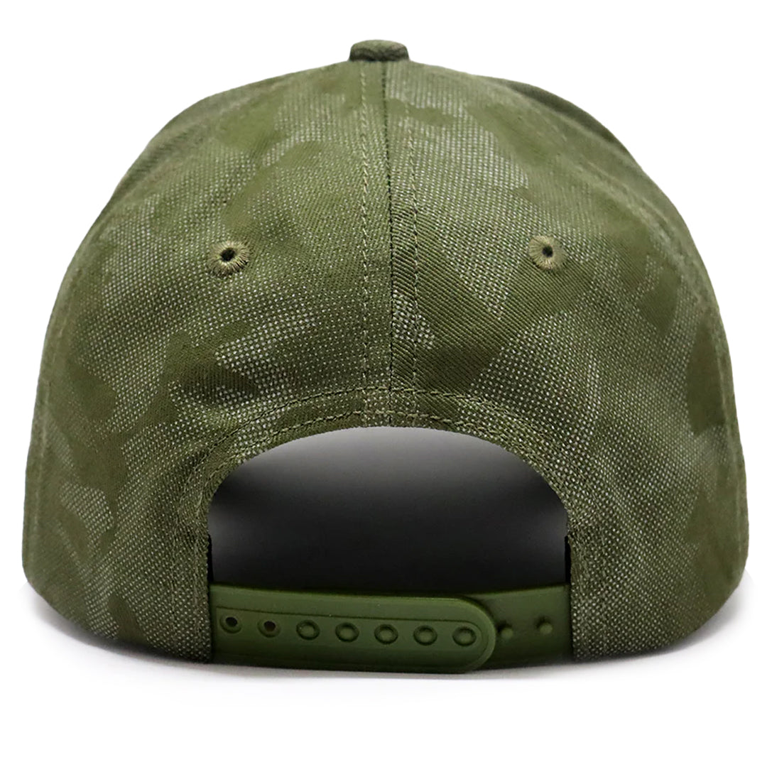 VT Shield Logo Future Looks Bright Army Green Textured Snapback Hat