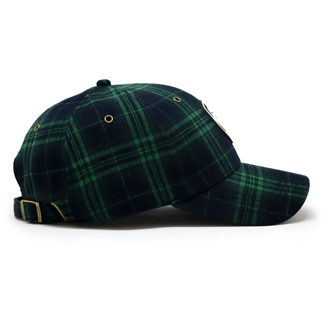 VT Shield logo Green Tartan Plaid Future Looks Bright Snapback Hat
