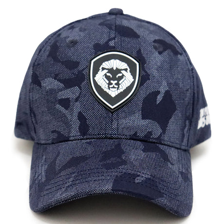 VT Shield Logo Future Looks Bright Blue Camo Textured Snapback Hat