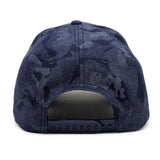 VT Shield Logo Future Looks Bright Blue Camo Textured Snapback Hat