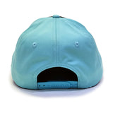 VT Shield Logo Future Looks Bright front panel Black & Sky Blue Snapback Hat