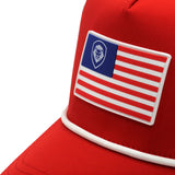 VT Flag Patch Red Future Looks Bright Performance Snapback Hat