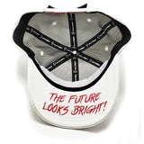 USA Retro Future Looks Bright White Snapback Hat