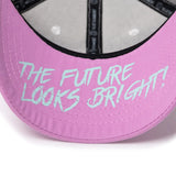 Women's VT Shield Logo Future Looks Bright Pink & White Snapback Hat