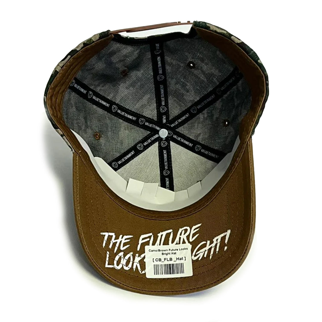 VT Shield Logo Future Looks Bright Camo Brown Snapback Hat