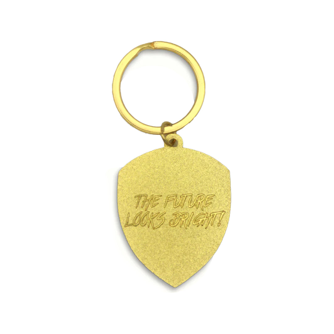 Gold Lion shield Keychain