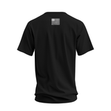 Future Looks Bright fully embroidered Black & Silver Print Performance Short Sleeve T-Shirt