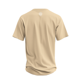 Future Looks Bright Premium Curved Hem Cream and White Short Sleeve T-Shirt