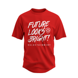 Future Looks Bright Premium Curved Hem Red Short Sleeve T-Shirt