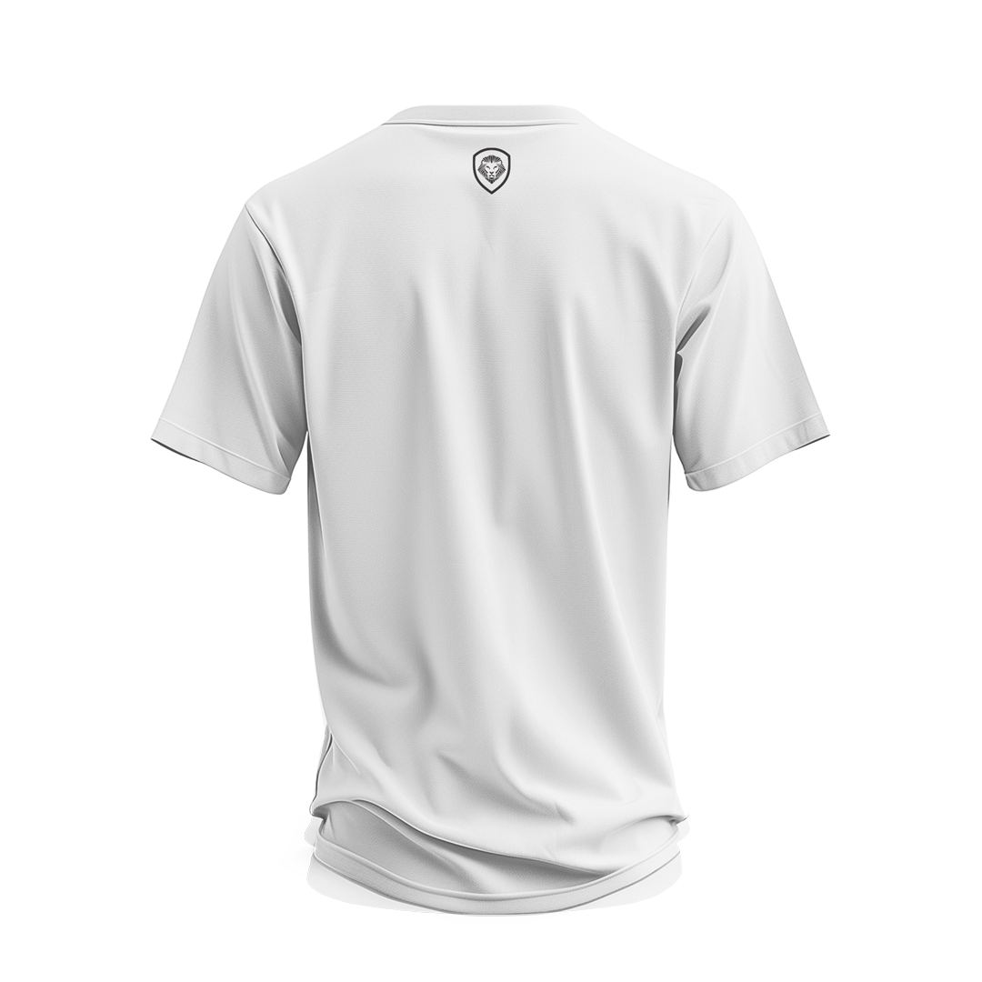 Future Looks Bright Premium Curved Hem White and Black Short Sleeve T-Shirt