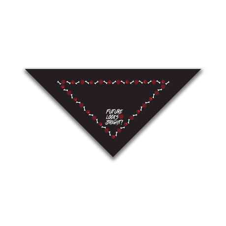 Future Looks Bright Black Dog and Cat Bandanas
