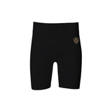 Women's Future Looks Bright Black and Gold Performance Biker Shorts