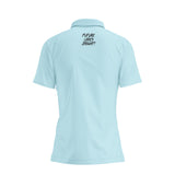 Women's Lion Shield Sky Blue Performance Short Sleeve Polo