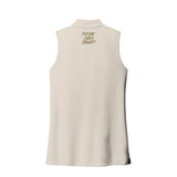 Women's Future Looks Bright Solid Coconut Cream Performance Sleeveless Polo