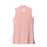Women's Future Looks Bright Solid Blush Performance Sleeveless Polo