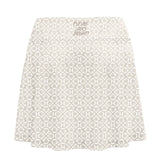 Women's Future Looks Bright Coconut Cream Lion Pattern Print Performance Skort