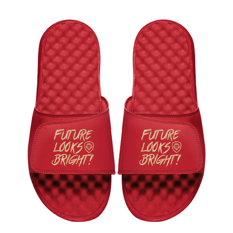 Future Looks Bright Lion Legacy Red & Gold Comfort Slides